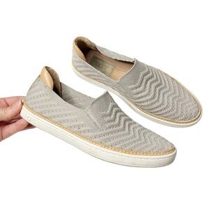UGG Sammy Knit Trainer Gray Slip On Flat Casual Shoes